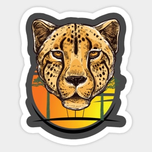 Africa Cheetah Sticker